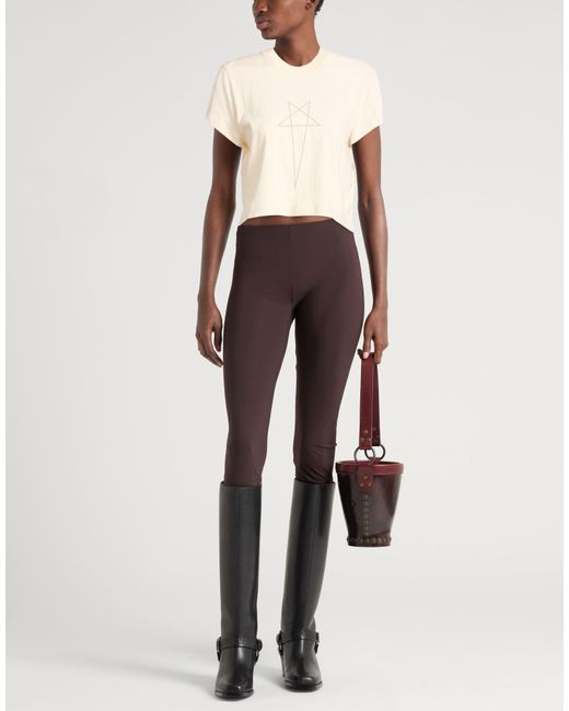 Rick Owens Natural Cream T-Shirt Cotton
