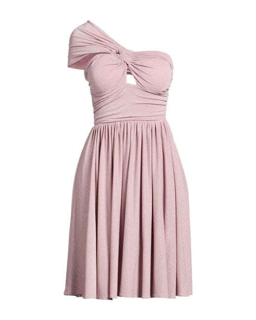 Kocca Pink Mini Dress Viscose, Polyamide, Metallic Fiber, Elastane