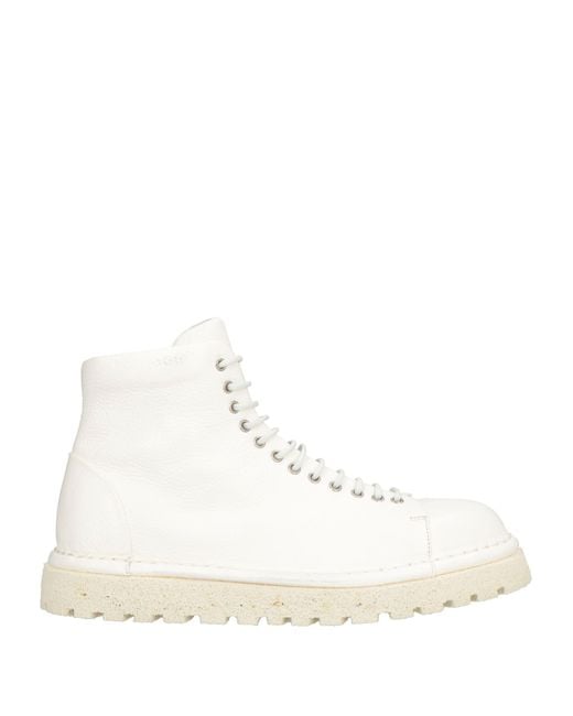 Marsèll Women's White Gomme Ankle Boots Leather