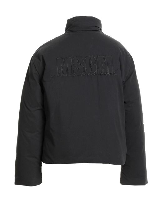 MSGM Black Puffer for men