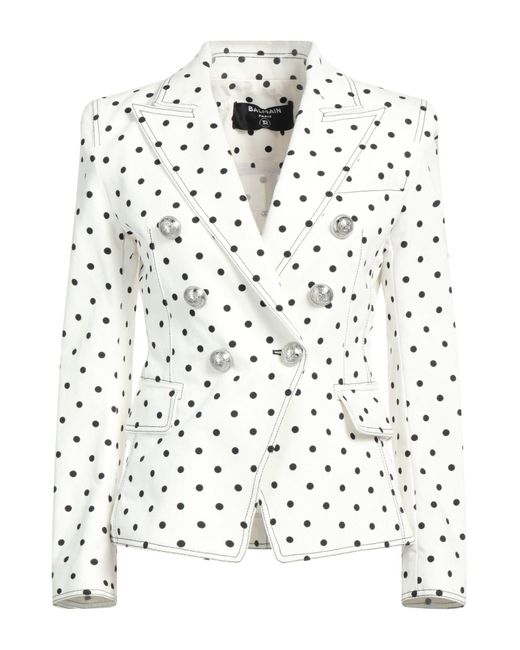 Balmain Suit Jacket in White Lyst
