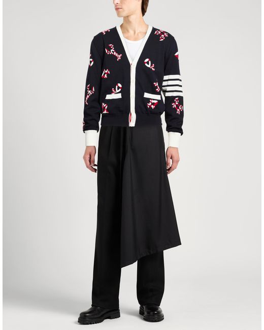 Thom Browne Blue Cardigan Cotton, Polyamide for men