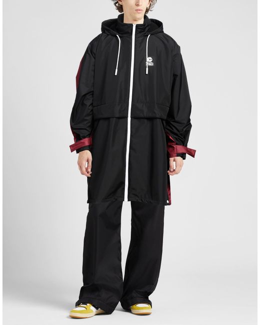 Marcelo Burlon Black Coat Polyester, Silicone for men