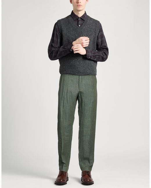 120% Lino Green Trouser for men