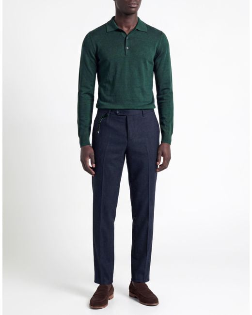 Berwich Blue Midnight Pants Virgin Wool for men