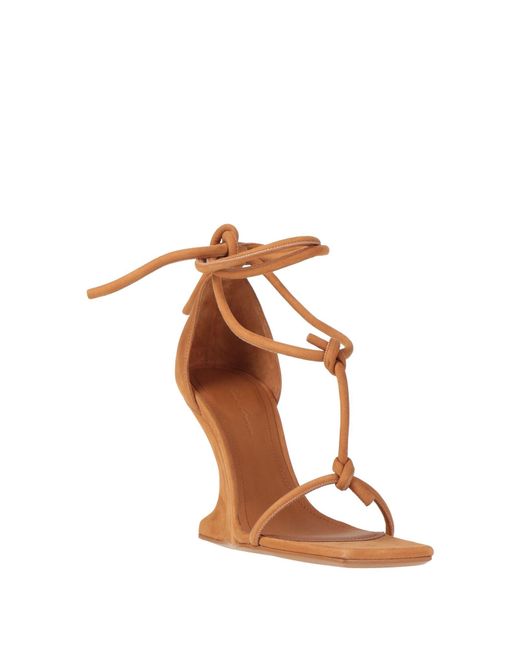Rick Owens Multicolor Camel Sandals Leather