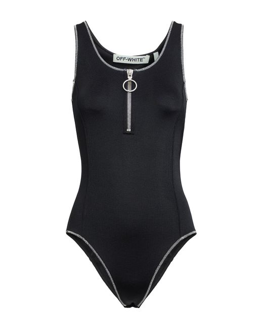 Off-White c/o Virgil Abloh Black Bodysuit Viscose, Polyester, Polyamide, Elastane