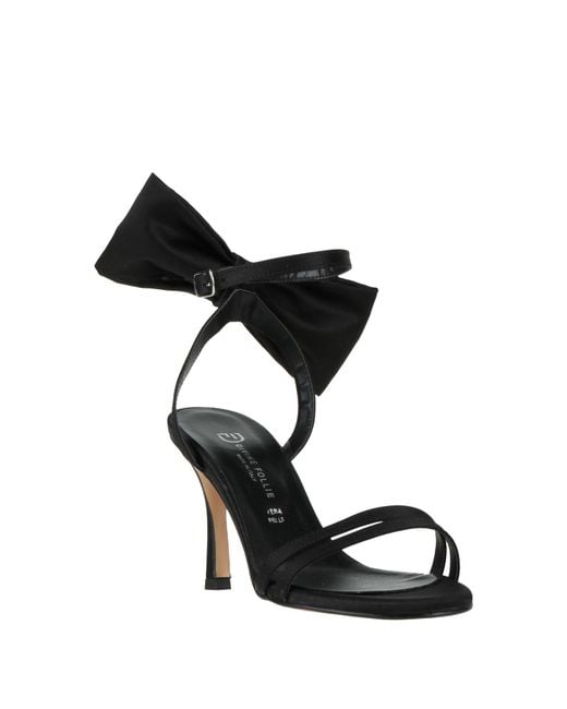 Divine Follie Black Sandals Textile Fibers