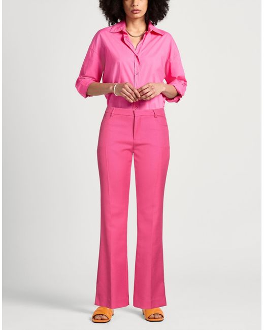 AMI Pink Fuchsia Pants Virgin Wool