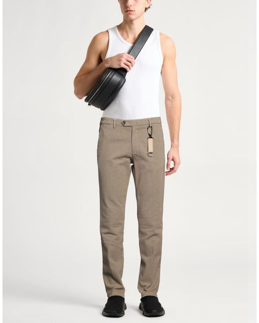 Manuel Ritz Gray Pants Cotton, Elastane for men