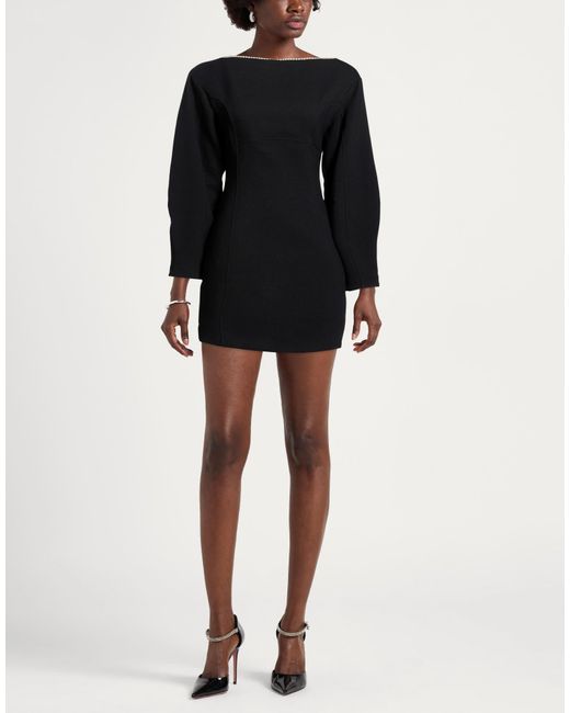 Pinko Blue Mini Dress Polyester, Viscose, Elastane, Glass, Brass