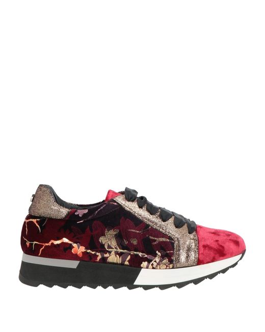 Pollini Red Sneakers Textile Fibers