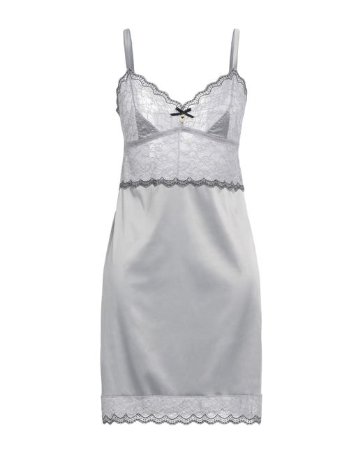 TWINSET UNDERWEAR Gray Slip Dress Polyamide, Elastane, Polyester