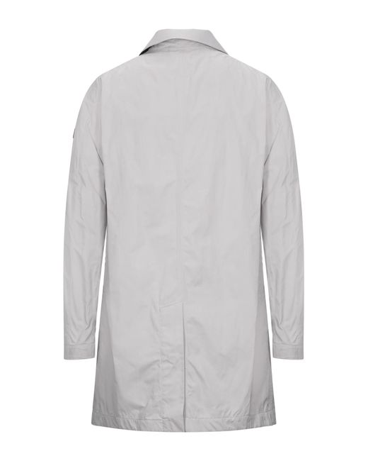 Peuterey Gray Light Overcoat & Trench Coat Polyester, Polyamide for men