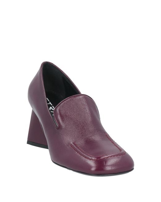 Strategia Purple Plum Loafers Leather