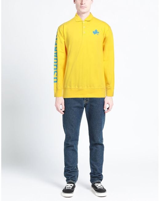 DSquared² Yellow Polo Shirt for men