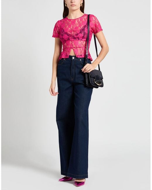 Collina Strada Pink Top Polyester, Elastane