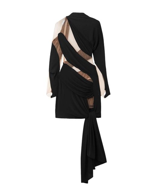 Mugler Black Mini Dress Polyamide, Elastane