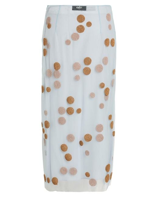 Fendi Blue Midi Skirt Polyamide