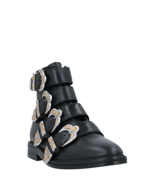 Maje Black Ankle Boots Leather