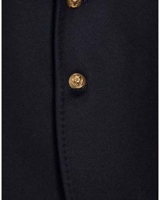 Paoloni Blue Blazer Wool, Polyamide for men