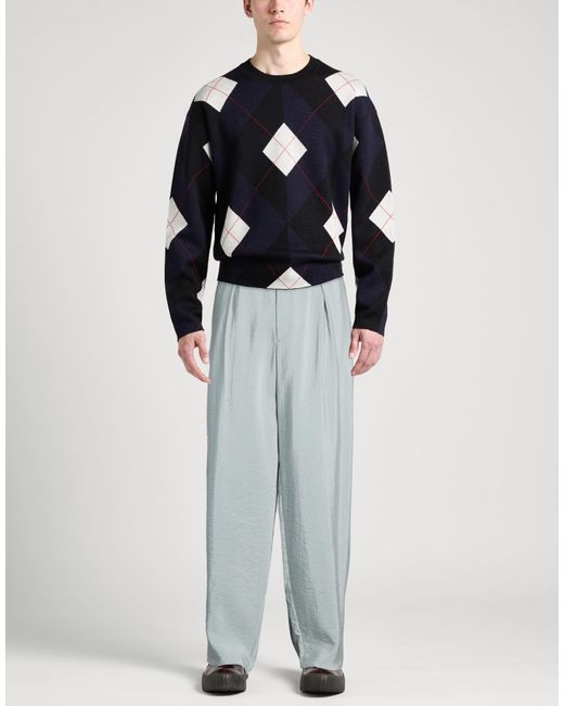 Giorgio Armani Blue Pants Silk, Polyamide for men