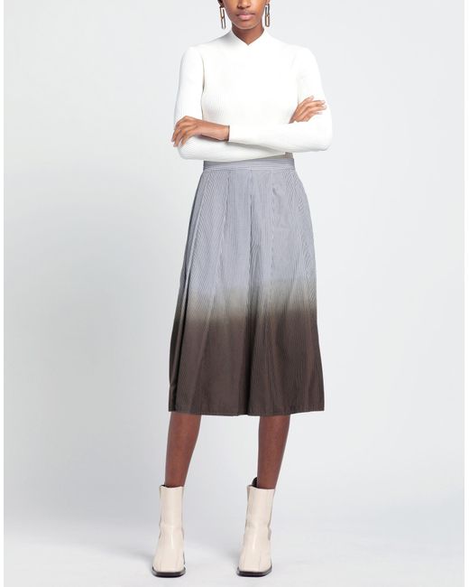 Hache Gray Midi Skirt
