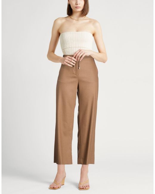 Max Mara Brown Pants Virgin Wool, Elastane