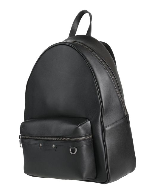 La Martina Black Backpack Leather