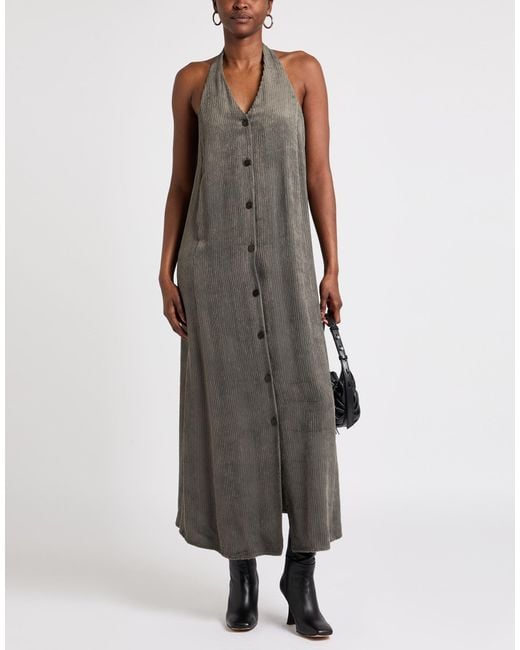 Alysi Gray Maxi Dress Viscose