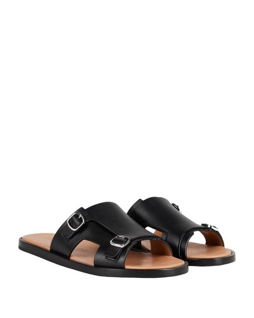 Santoni Black Sandals for men