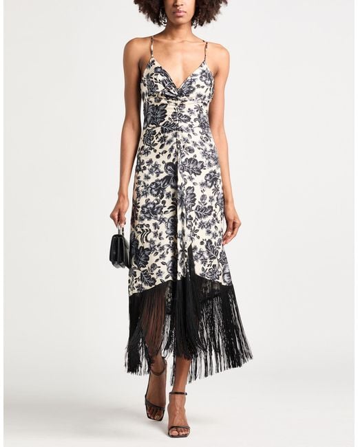 Sandro White Maxi Dress Silk