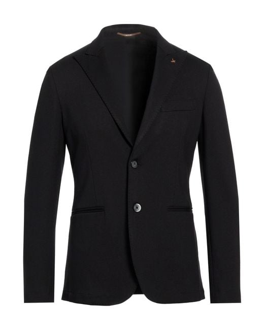 AT.P.CO Black Blazer Viscose, Polyamide, Elastane for men