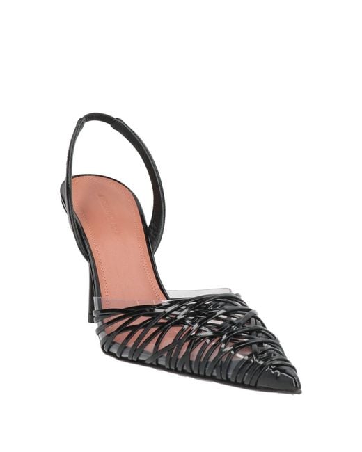 AMINA MUADDI Metallic Pumps Leather, Synthetic Material