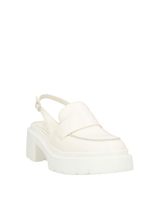 Pomme D'or Natural Ivory Pumps Leather