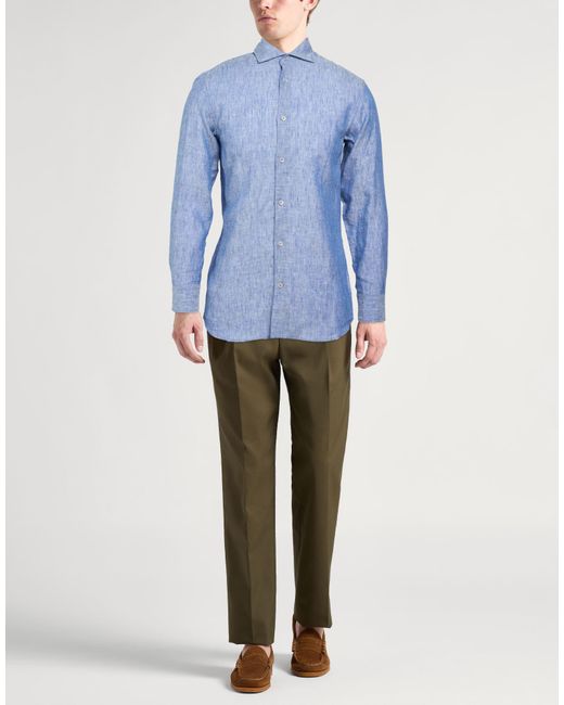 Camisa Moorer de hombre de color Blue