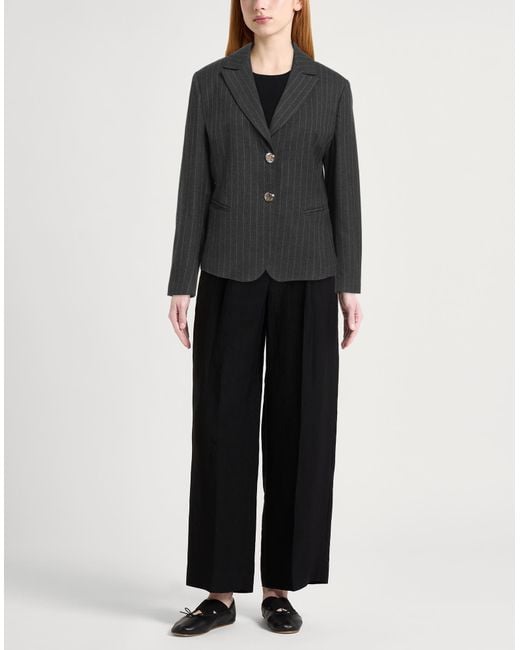 Liu Jo Black Blazer Polyester, Viscose, Elastane