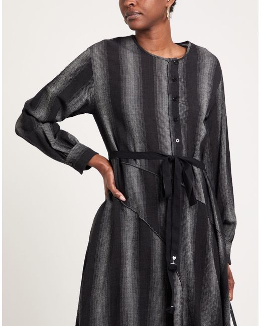 High Black Midi-Kleid