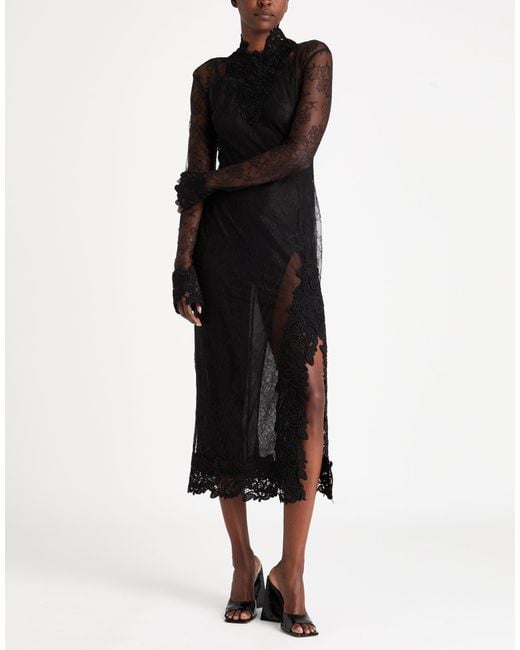 Blumarine Black Maxi Dress Polyamide, Viscose