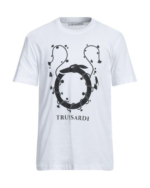 Trussardi White T-shirt for men