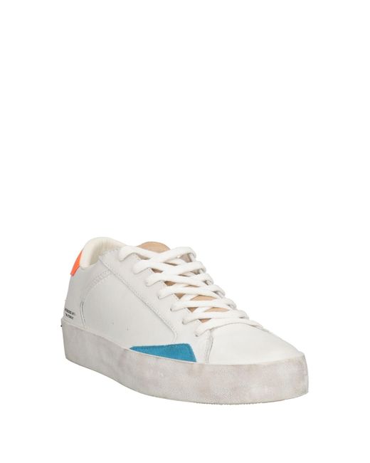 Crime London White Sneakers Leather for men