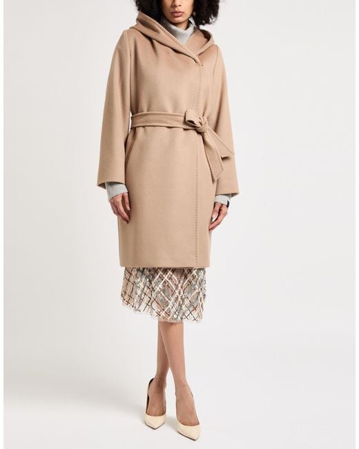 Max Mara Natural Camel Coat Virgin Wool