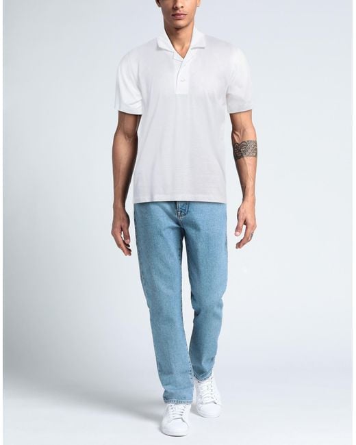 Drumohr White Polo Shirt for men