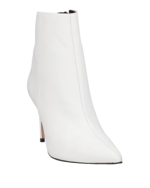 Carrano White Ankle Boots