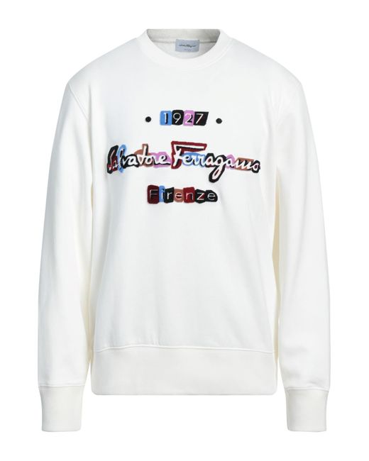 Ferragamo White Sweatshirt for men