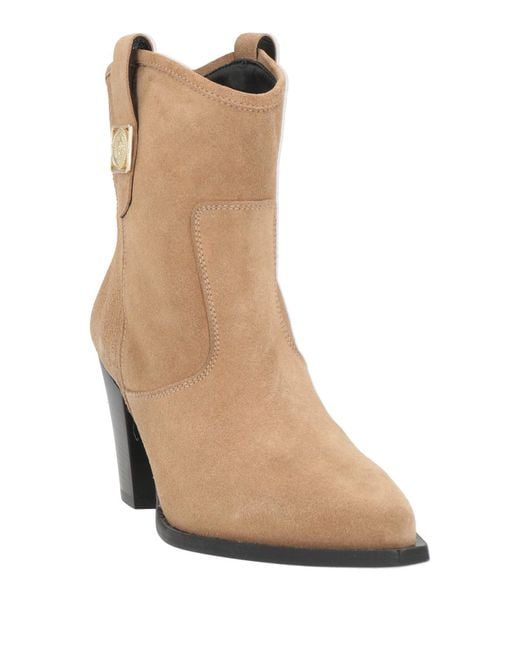 Pollini Natural Ankle Boots Leather