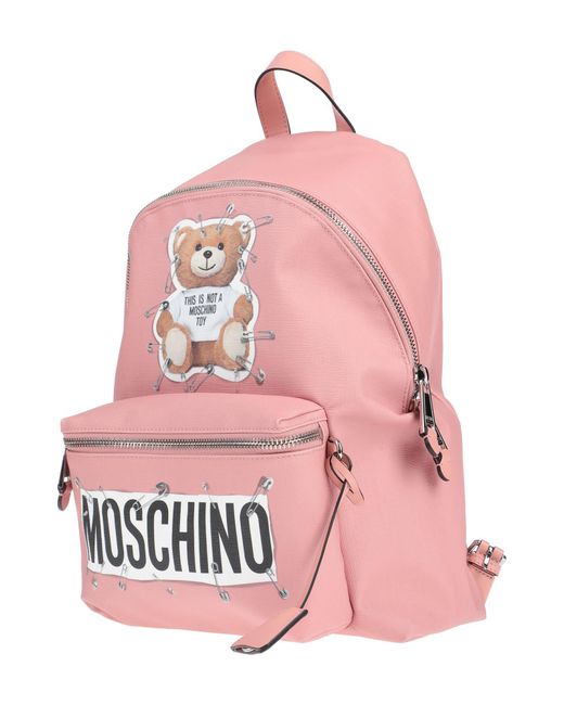 Moschino Pink Backpack Soft Leather
