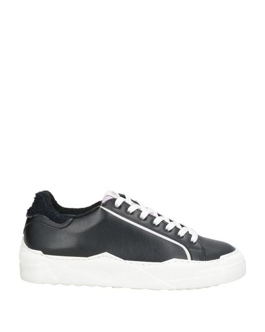 ASENSYO Black Sneakers Leather, Textile Fibers for men