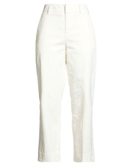 Dondup White Pants Cotton, Elastane