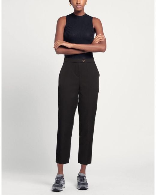Yes Zee Black Pants Polyester, Elastane